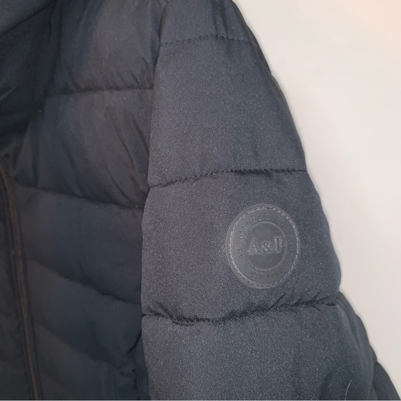 Abercrombie & Fitch Black Stretch Lightweight Packable Puffer XL - Picture 10 of 11